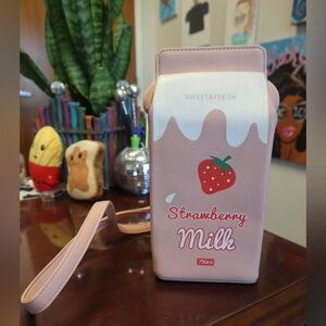 Strawberry Milk Carton Bag